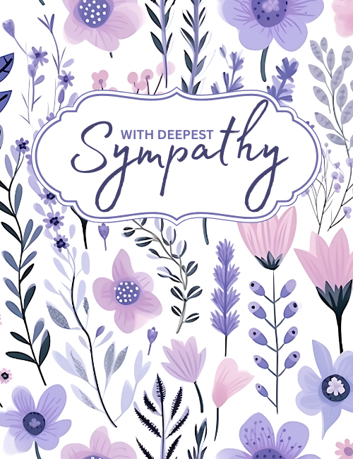 With Deepest Sympathy - Elegant Floral Card