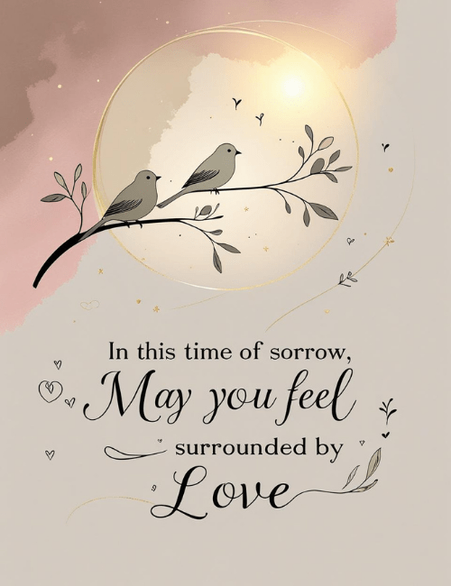 Love in Sorrow Sympathy Card
