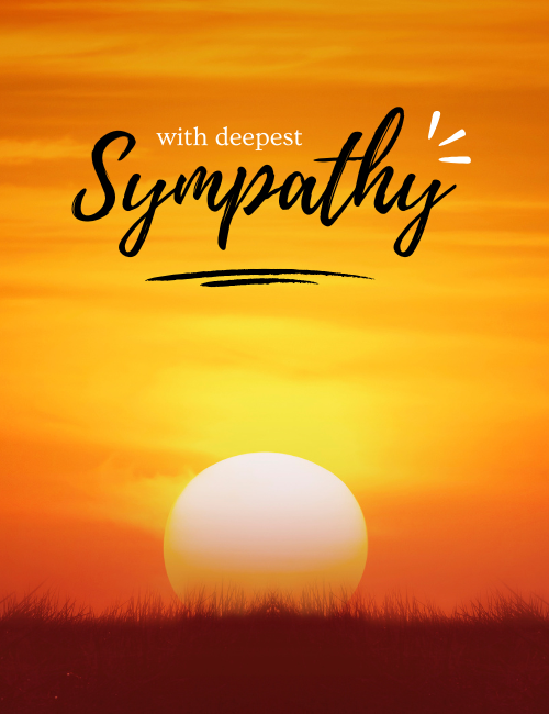 With Deepest Sympathy - Peaceful Sunset Card